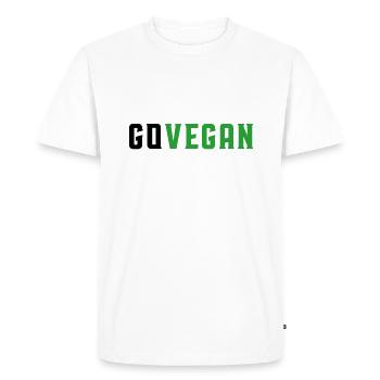 Go vegan gift - Men's Premium Organic T-Shirt - white - Front - Nico (187cm)