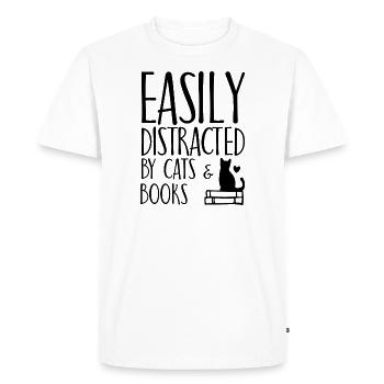 Livre de chats amoureux de chat disant cadeau - T-shirt Premium bio Homme - blanc - Devant - Nico (187cm)