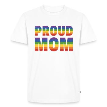 Fière maman cadeau LGBT - T-shirt Premium bio Homme - blanc - Devant - Nico (187cm)