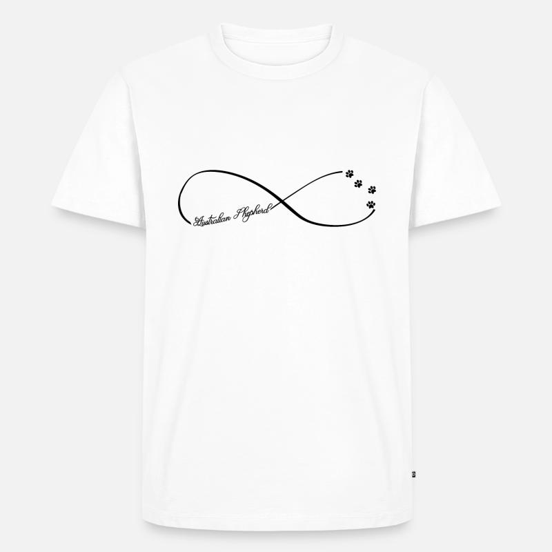 Hunde Hunderasse Shepherd Pfote Geschenk - Männer Premium Bio T-Shirt - Weiß