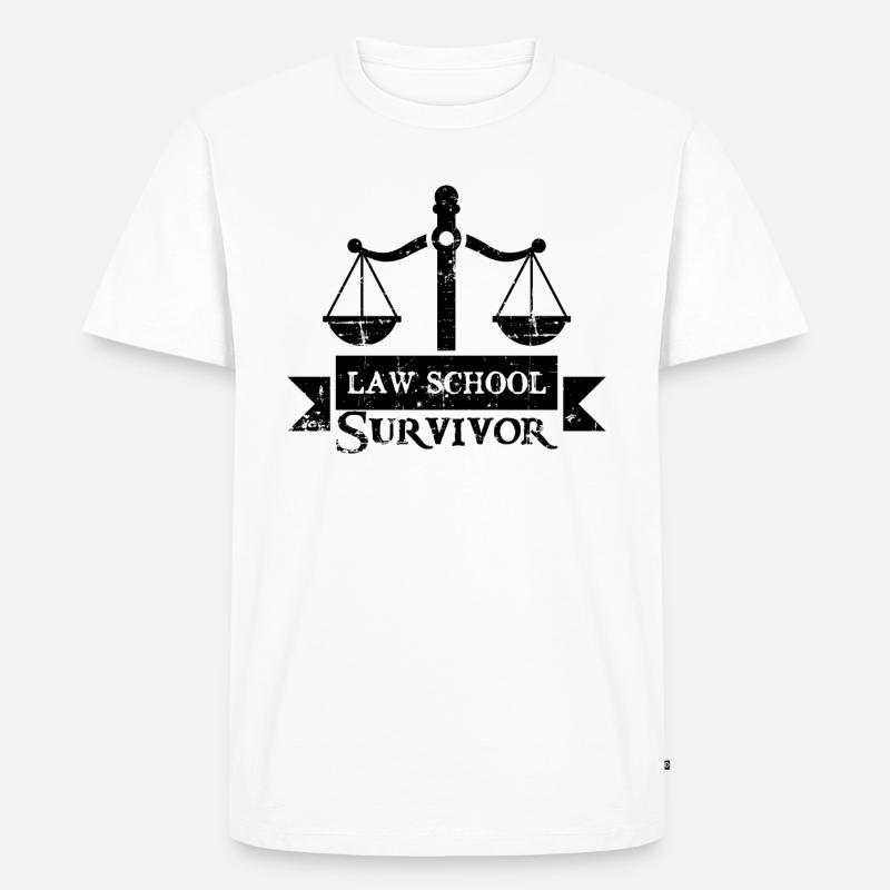 Law school Survivor Geschenk - Männer Premium Bio T-Shirt - Weiß