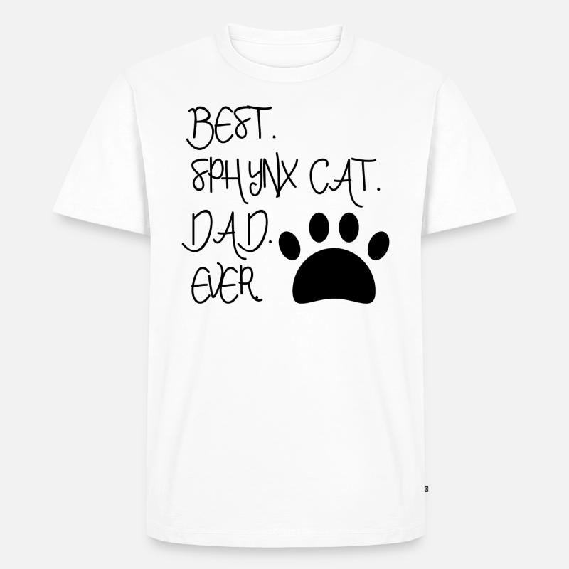 Best Sphynx cat dad ever Geschenk - Männer Premium Bio T-Shirt - Weiß