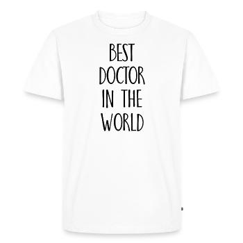 Meilleur docteur du monde - T-shirt Premium bio Homme - blanc - Devant - Nico (187cm)