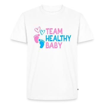 Cadeau d'équipe bébé en bonne santé - T-shirt Premium bio Homme - blanc - Devant - Nico (187cm)