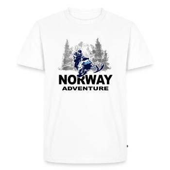 Norvège Motoneige - Norge - Norvège - T-shirt Premium bio Homme - blanc - Devant - Nico (187cm)