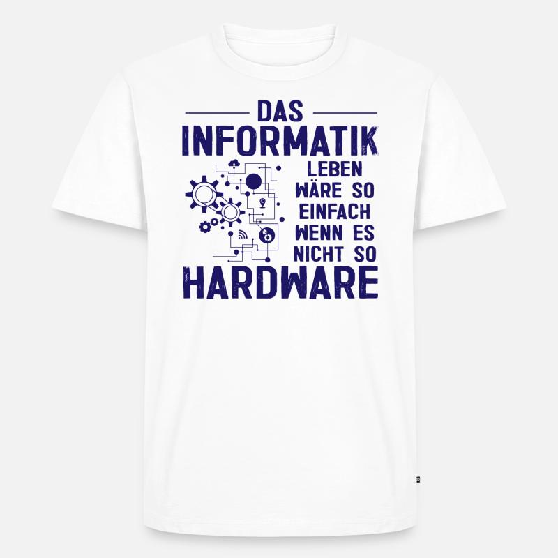 Informatik Hardware Programmierer Geschenk - Männer Premium Bio T-Shirt - Weiß