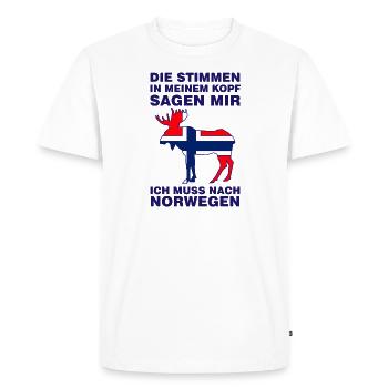 I have to go to Norway vacation camping camper - Men's Premium Organic T-Shirt - white - Front - Nico (187cm)