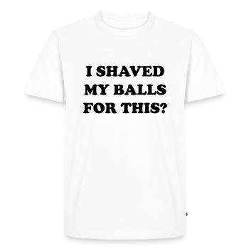 Funny saying cynical irony gift - Men's Premium Organic T-Shirt - white - Front - Nico (187cm)