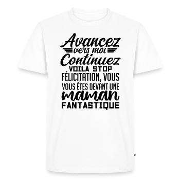 Femme Humour Super Cadeau Pour Maman Marrant Fille - T-shirt Premium bio Homme - blanc - Devant - Nico (187cm)