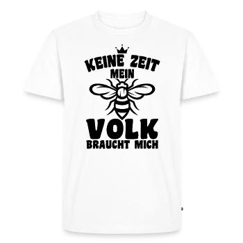 Pas le temps, mon peuple a besoin de moi - T-shirt Premium bio Homme - blanc - Devant - Nico (187cm)