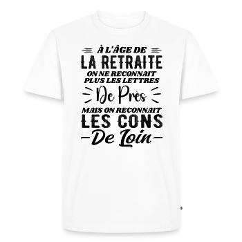 As we get older, we recognize idiots from afar - Men's Premium Organic T-Shirt - white - Front - Nico (187cm)