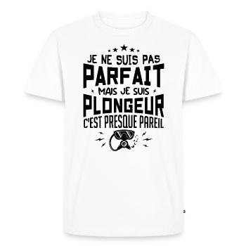Je Suis Plongeur - Plongeur Plongée Sous-marine - T-shirt Premium bio Homme - blanc - Devant - Nico (187cm)