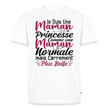 I'm a downright more beautiful princess mom - Men's Premium Organic T-Shirt - white - Front - Nico (187cm)