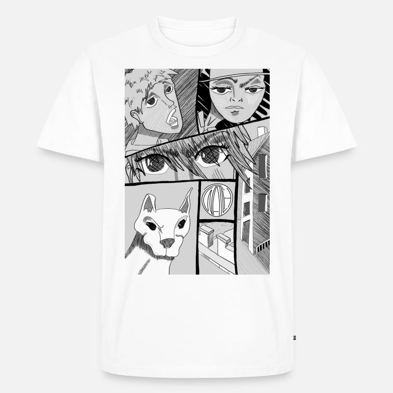 Comic Dog - Männer Premium Bio T-Shirt - Weiß