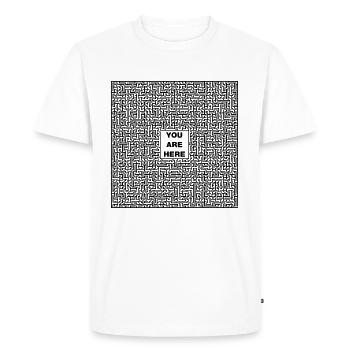 Labyrinthe Vous êtes ici - T-shirt Premium bio Homme - blanc - Devant - Nico (187cm)
