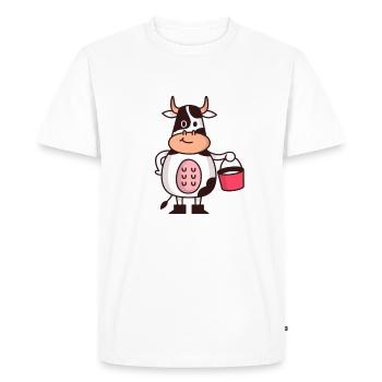 Vaches vache - T-shirt Premium bio Homme - blanc - Devant - Nico (187cm)