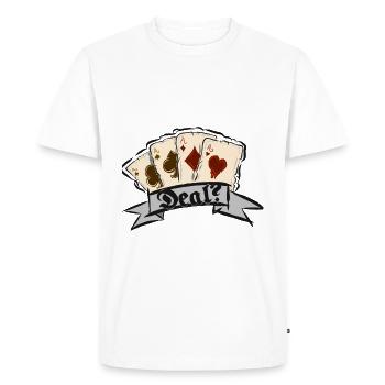 Poker Poker Card Game All in - Men's Premium Organic T-Shirt - white - Front - Nico (187cm)
