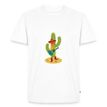 Squelette avec guitare - T-shirt Premium bio Homme - blanc - Devant - Nico (187cm)