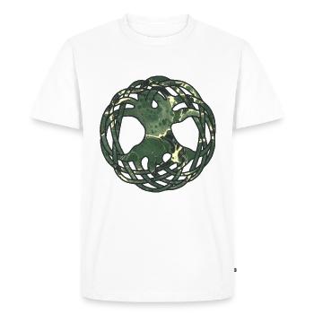 Arbre de vie celtique e 226 - T-shirt Premium bio Homme - blanc - Devant - Nico (187cm)