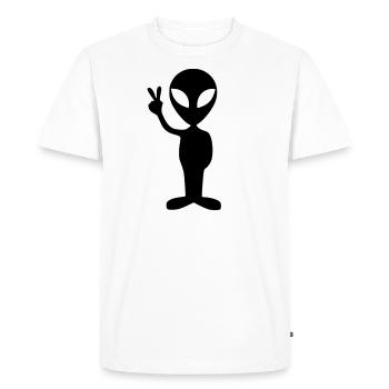 étranger - T-shirt Premium bio Homme - blanc - Devant - Nico (187cm)