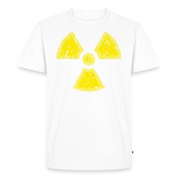 Radioactif / Symbole Radioactivité - T-shirt Premium bio Homme - blanc - Devant - Nico (187cm)