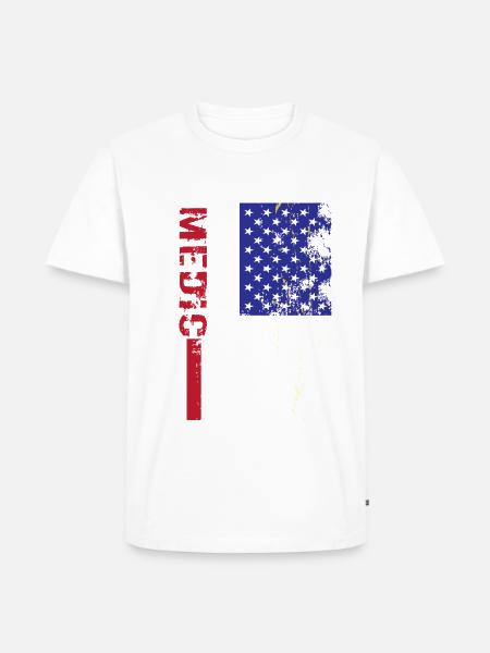 Medic Us Flag - Men's Premium Organic T-Shirt - white