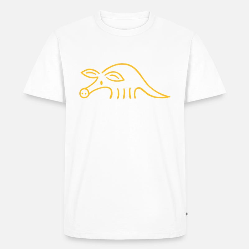 Erdferkel - Männer Premium Bio T-Shirt - Weiß