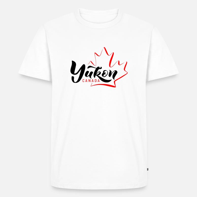 Yukon Maple Leaf - Männer Premium Bio T-Shirt - Weiß