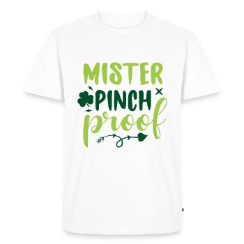 Mister Pinch Proof - St. Patrick's Day - Men's Premium Organic T-Shirt - white - Front - Nico (187cm)