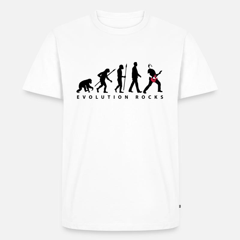 evolution_rocks_032012_b_2c - Männer Premium Bio T-Shirt - Weiß