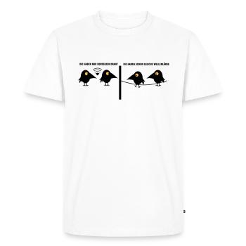 neue Verbindung der Raben - Männer Premium Bio T-Shirt - Weiß - Vorne - Nico (187cm)