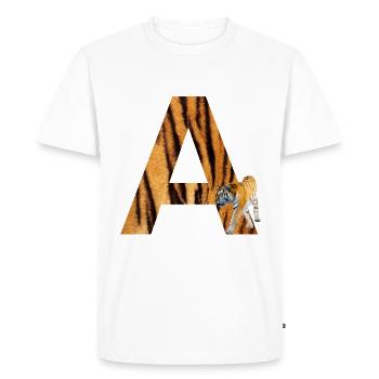 Tigre A - T-shirt Premium bio Homme - blanc - Devant - Nico (187cm)