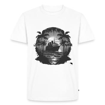 Cruise Ship Retro Vintage - Men's Premium Organic T-Shirt - white - Front - Nico (187cm)