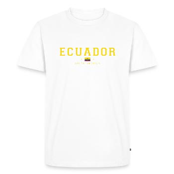 Équateur - T-shirt Premium bio Homme - blanc - Devant - Nico (187cm)