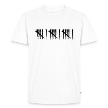 666 Noir - T-shirt Premium bio Homme - blanc - Devant - Nico (187cm)