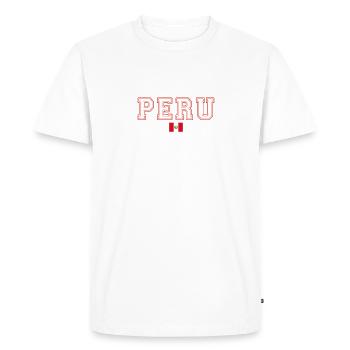 Pérou - T-shirt Premium bio Homme - blanc - Devant - Nico (187cm)