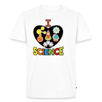 Science, computer science, math, biology, chemistry - Men's Premium Organic T-Shirt - white - Front - Nico (187cm)