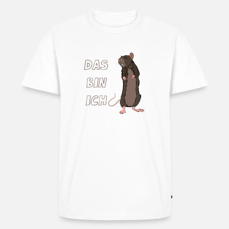 Ratte Das bin ich Maus - Männer Premium Bio T-Shirt - Weiß