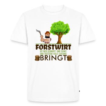 Forstwirt Shirt · Full Performance · Förster Gift - Men's Premium Organic T-Shirt - white - Front - Nico (187cm)
