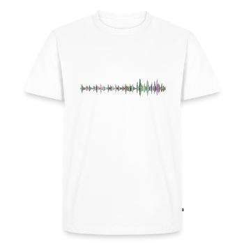 Ton Welle Sound Wave - Men's Premium Organic T-Shirt - white - Front - Nico (187cm)