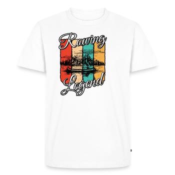 Vintage Roower Rowing Row Crew Gift Kayak Lover - Men's Premium Organic T-Shirt - white - Front - Nico (187cm)
