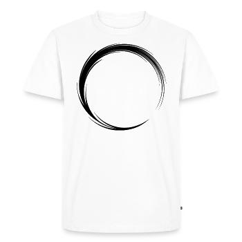 Circle Icon Shape Black - Men's Premium Organic T-Shirt - white - Front - Nico (187cm)