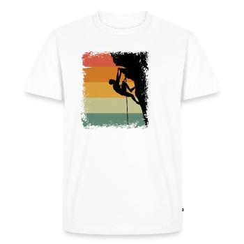 Vintage escalade d’escalade équipement d’escalade - T-shirt Premium bio Homme - blanc - Devant - Nico (187cm)