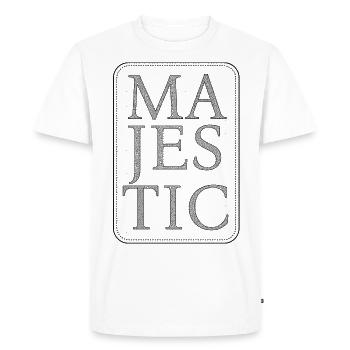 MAJESTUEUX - T-shirt Premium bio Homme - blanc - Devant - Nico (187cm)