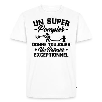 Super pompier donne toujours retraité exceptionnel - T-shirt Premium bio Homme - blanc - Devant - Nico (187cm)