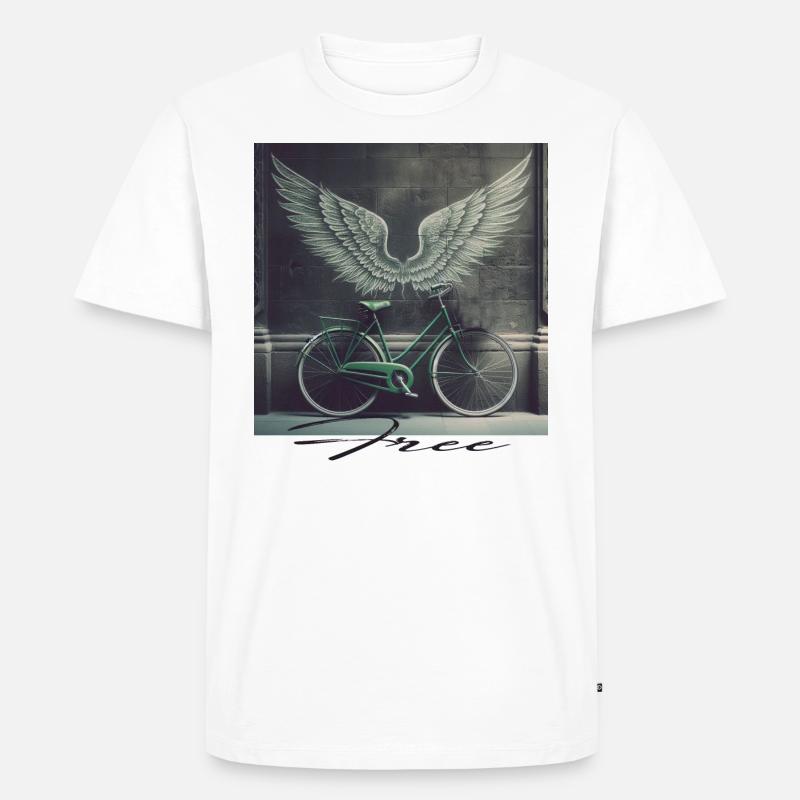 Fahrrad - Männer Premium Bio T-Shirt - Weiß