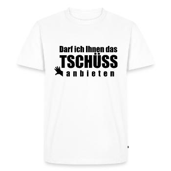 Puis-je vous offrir le STUFF [noir] - T-shirt Premium bio Homme - blanc - Devant - Nico (187cm)