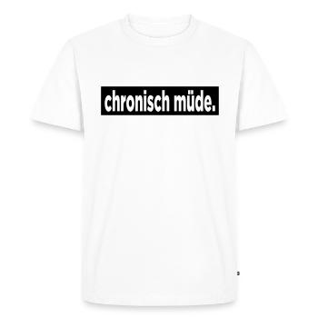 Il est fatigué. - T-shirt Premium bio Homme - blanc - Devant - Nico (187cm)
