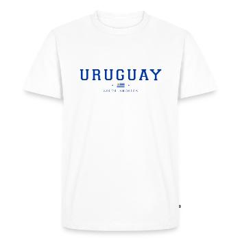 Uruguay - T-shirt Premium bio Homme - blanc - Devant - Nico (187cm)