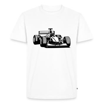 Bolide - Formule I - T-shirt Premium bio Homme - blanc - Devant - Nico (187cm)